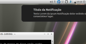 notificação da área de trabalho do Ubuntu