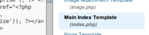 Main Index Template - Modelo da Página Principal