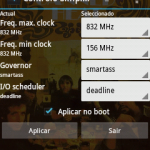 Android CPU Painel de controle