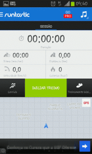 Runtastic screenshot tela inicial