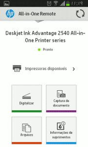 Android - HP All In One - aplicativo para imprimir