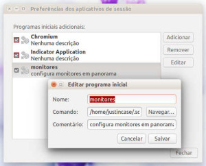 Ubuntu - configurar aplicativos de sessão
