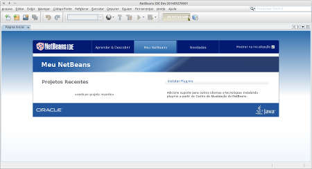 Captura de tela do netbeans