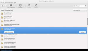 Captura de tela do aplicativo Ubuntu software center