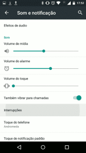 Android - configuração de sons e notificações.