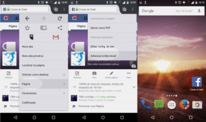 Firefox Aurora - como adicionar sites à tela inicial do smartphone Android.