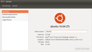 Ubuntu 16.04 screenshot details