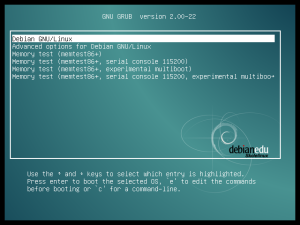 GRUB boot loader on Debian