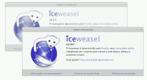Iceweasel help software version