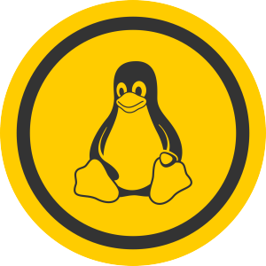 linux tux badge