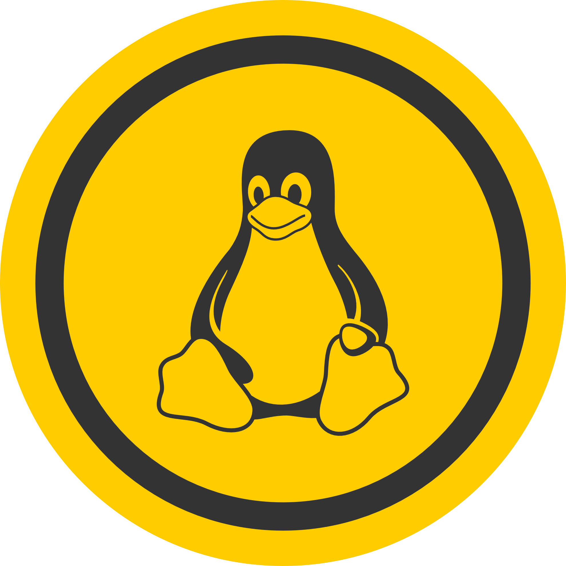 linux tux badge