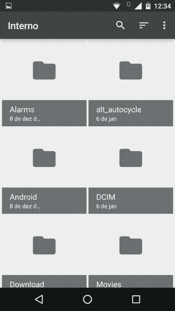 Android Marshmallow gerenciador de arquivos nativo