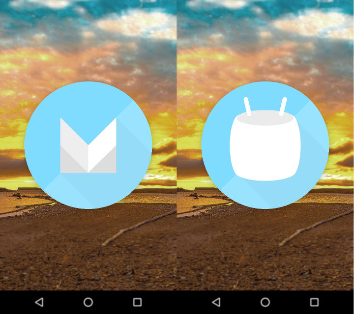 Android Marshmallow 6.0 - initial screen