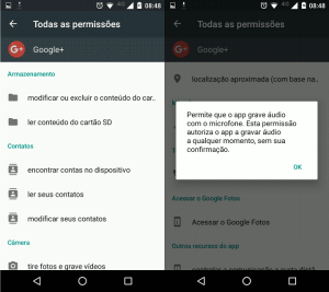 Android 6.0 Marshmallow - permissão de uso do microfone