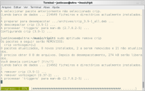 Barra de progressos na execução do apt-get e aptitude no Ubuntu e no Debian