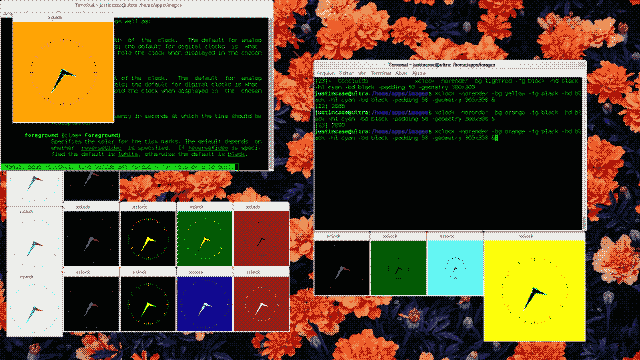 screenshot xclock UNIX and LINUX