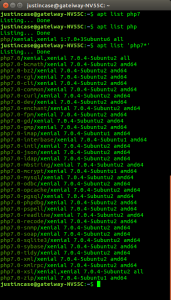 ubuntu 16.04 list php7 packages