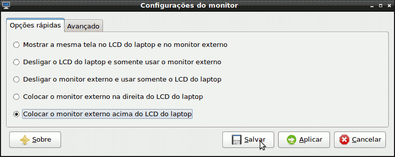 LXDE - configuração básica do monitor