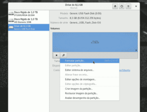 gnome-disk-utility drive selection