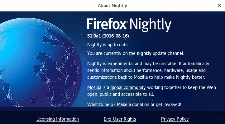 about firefox nightly