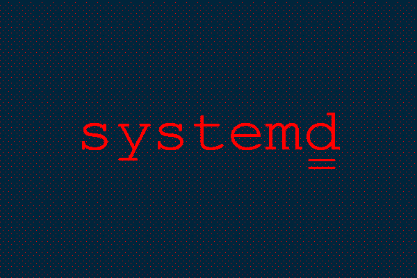 systemd logo in red