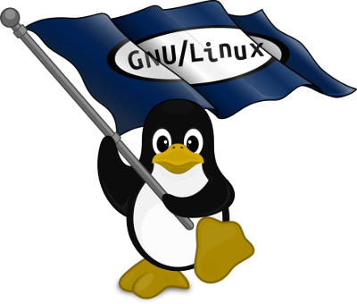 gnu linux tux flag
