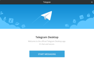 tela do inicio da instalação do telegram