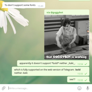 telegram markdown language support