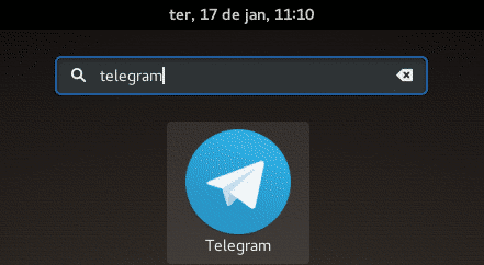 telegram icon on gnome dash