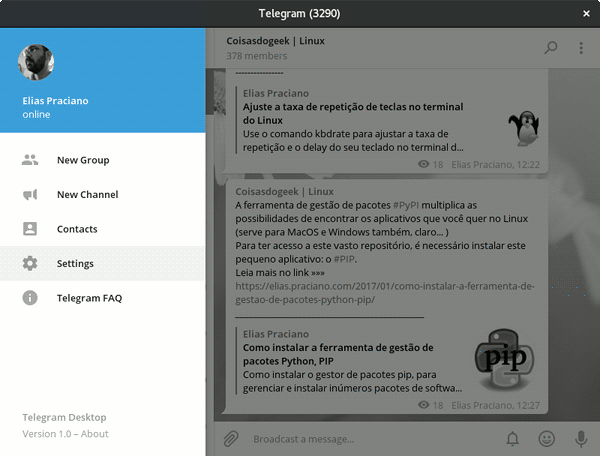 telegram settings configuration