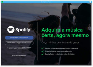 spotify welcome screen