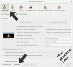 Ajustes detalhados do VLC Player