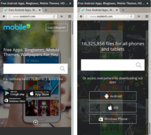 screenshot mobile9 site web