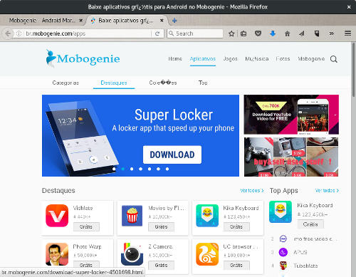 captura de tela web mobogenie