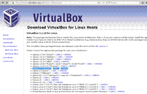 virtualbox site screenshot