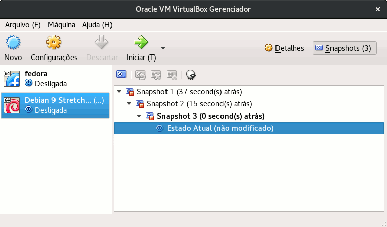 virtualbox snapshot list