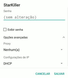 android configuração da rede.