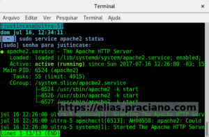 Debian test web-server Apache