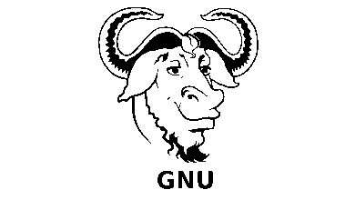 gnu logo black and white