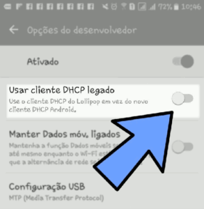 android usar cliente dhcp legado