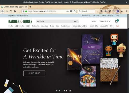 Barnes and Nobles site