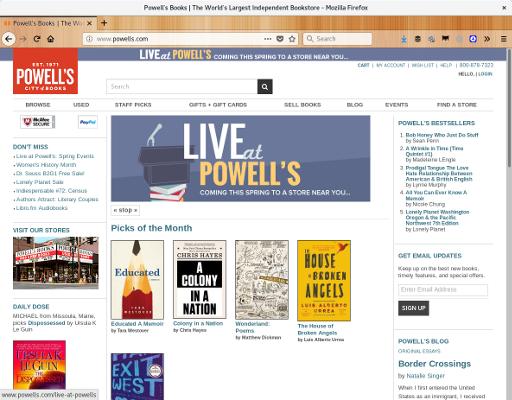 Imagem do site Powells bookstore