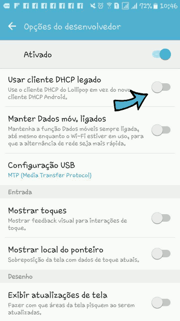 android dhcp legado