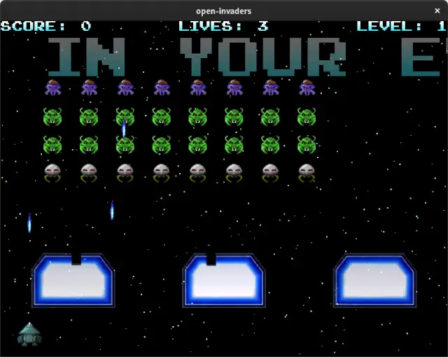 Open Invaders classic game screenshot